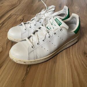 Adidas Stan Smith Green & White Shoes Womens Size 7